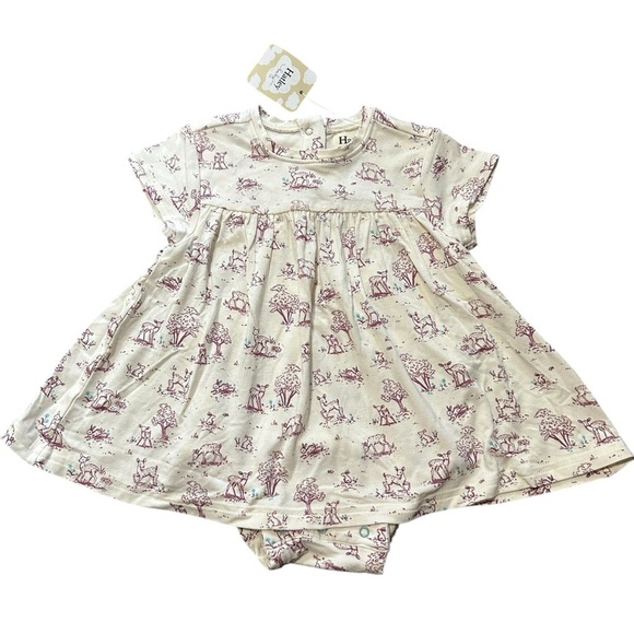 Hatley Baby soft Bamboo dress with built in diaper cover.  Sz 0-3 NWTS - Picture 4 of 6